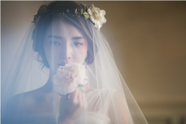 拍婚纱照发色